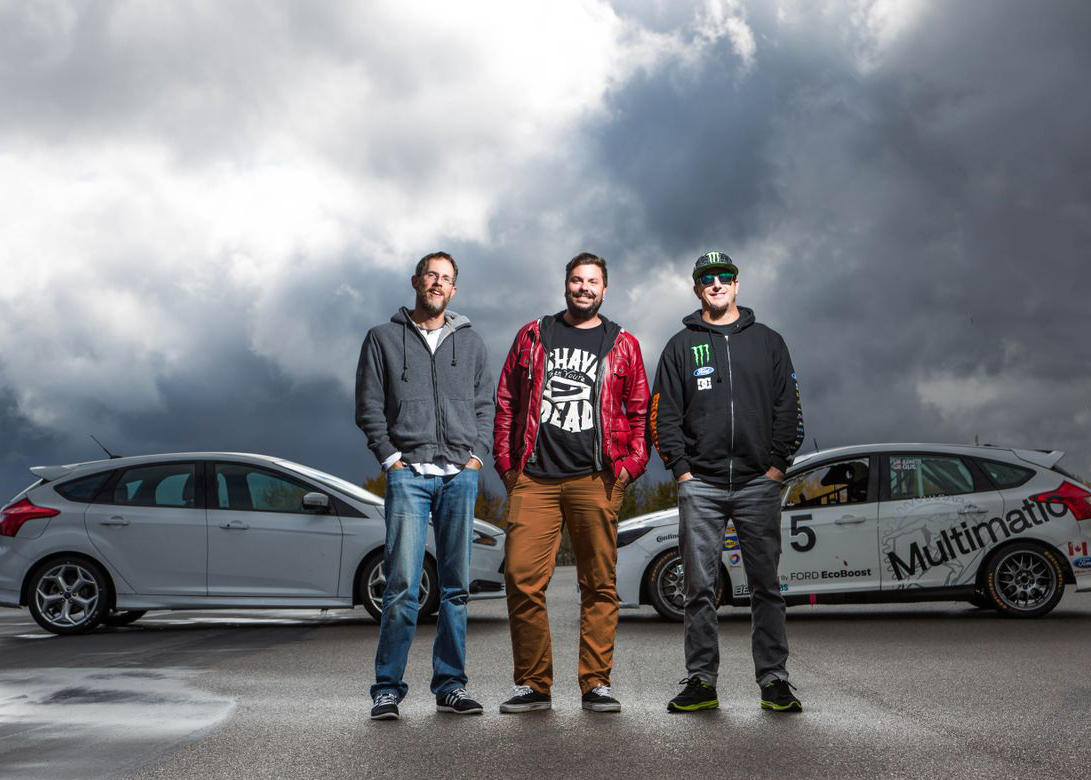 Ken Block with Fifteen52 co owners Matt Crooke & Brad Beardow