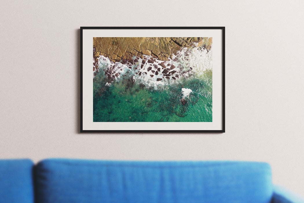 PHOTOGRAPHIC PRINT - ROCK PAVEMENT FROM ABOVE - THE ENTRANCE NSW - Image 2